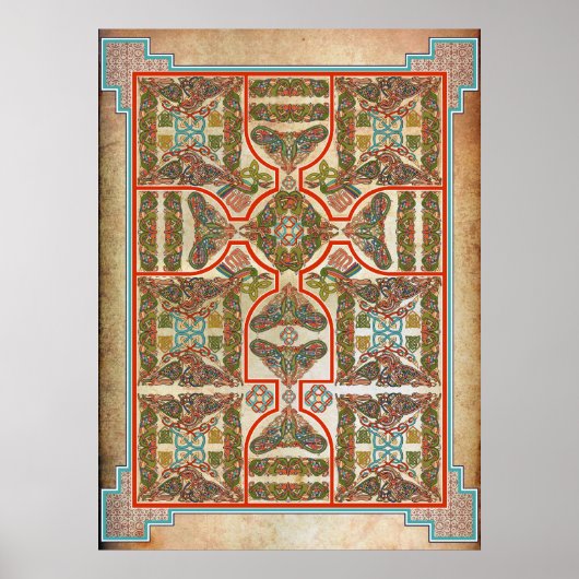 Keltische Symbole Teppich Poster (Vorne)