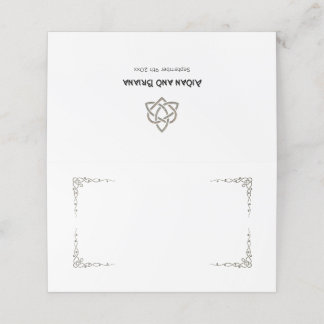 Keltische Symbole und Blattleere Platzkarte