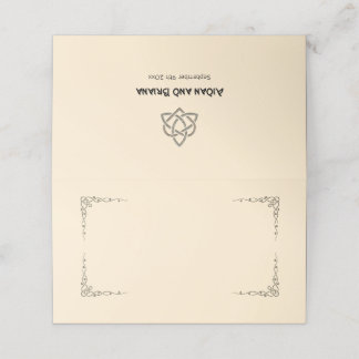 Keltische Symbole und Blattleere Platzkarte