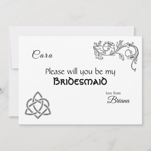 Keltische Symbole und Blattwerk Einladung (Vorderseite)