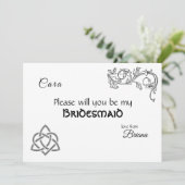 Keltische Symbole und Blattwerk Einladung (Stehend Vorderseite)