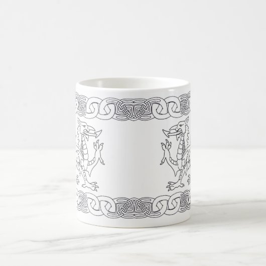 Keltische Tasse Walisers mit Drachen und keltische (Mittel)