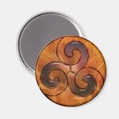 keltische Tiskele auf Gold Magnet (Vorderseite/Rückseite)