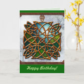 Keltische Träume (Geburtstagskarte) Karte (Gelbe Blume)