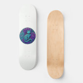 Keltische Turq und Lila Katze Skateboard (Vorderseite)