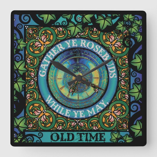 keltische Unbeständigkeit Quadratische Wanduhr (Vorderseite)