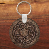 keltische Verzierung mit Lederprägung Schlüsselanhänger (Vorderseite)