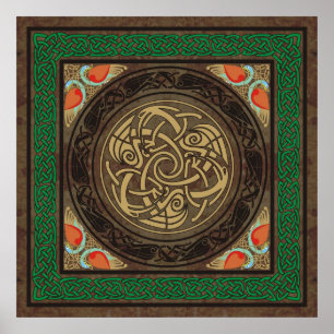 Keltische Vögel Poster