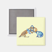 Keltische Vögel und Kaninchen Magnet (Vorderseite/Rückseite)