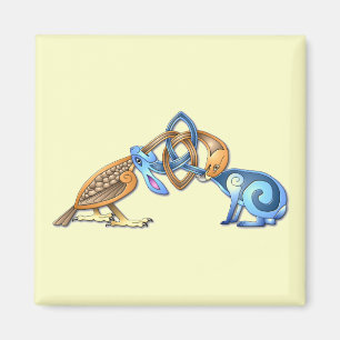 Keltische Vögel und Kaninchen Magnet