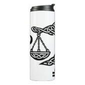 Keltische Waage des Libra von BurnsInHell Thermosbecher (Nach links gedreht)