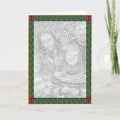 Keltische Weihnachtsgrenzkarte Feiertagskarte (Vorderseite)