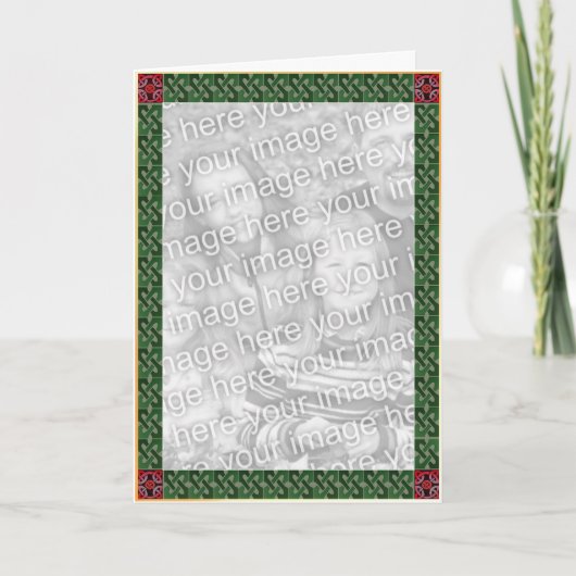 Keltische Weihnachtsgrenzkarte Feiertagskarte (Vorderseite)