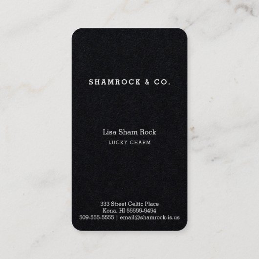 Keltischen Knoten-Art-Grün-Kleeblatt-St Patrick Visitenkarte (Rückseite)