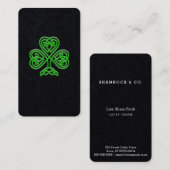 Keltischen Knoten-Art-Grün-Kleeblatt-St Patrick Visitenkarte (Vorne/Hinten)