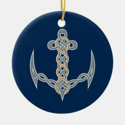Keltischer Anker 1 Keramik Ornament (Vorne)