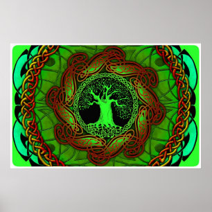 Keltischer Baum (beleuchtete Fassung) Poster