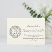 Keltischer Baum der Hochzeit Begleitkarte (Stehend Vorderseite)