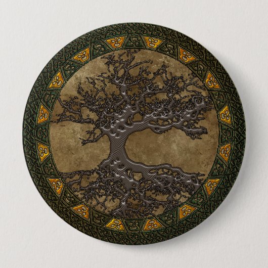 Keltischer Baum des Lebens Button (Vorderseite)