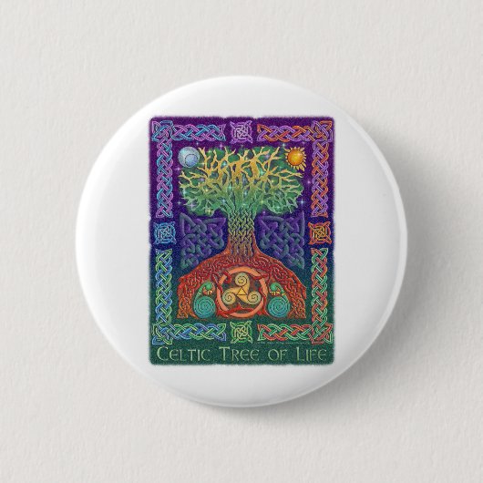 Keltischer Baum des Lebens Button (Vorderseite)