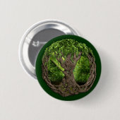 Keltischer Baum des Lebens Button (Vorne & Hinten)