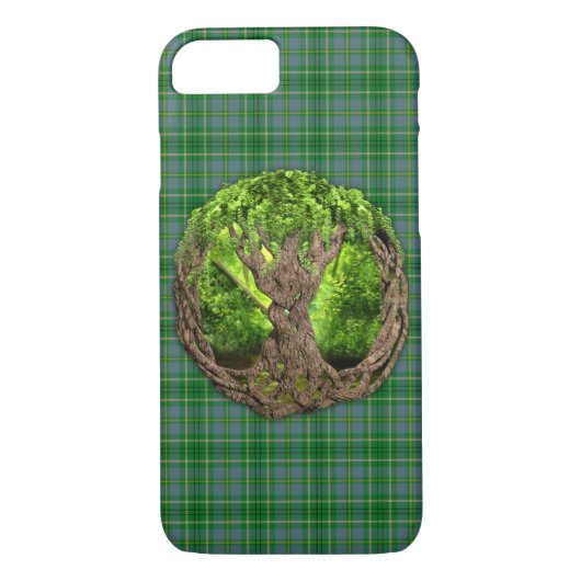 Keltischer Baum des Lebens Clan Taylor Tartan Case-Mate iPhone Hülle (Rückseite)