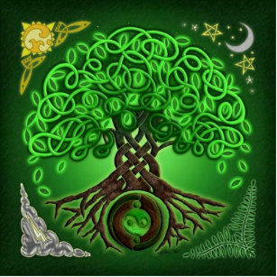 keltischer Baum des Lebens Freistehende Fotoskulptur