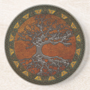 Keltischer Baum des Lebens Getränkeuntersetzer