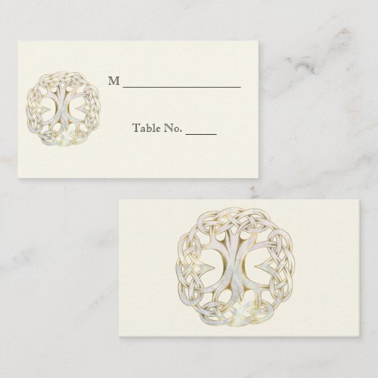 Keltischer Baum des Lebens Hochzeitsfeiern Platzka Platzkarte (Vorne/Hinten)