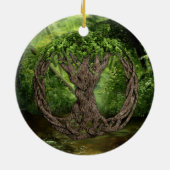 Keltischer Baum des Lebens Keramikornament (Hinten)