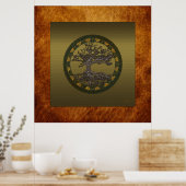 Keltischer Baum des Lebens Poster (Küche)