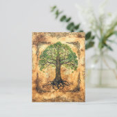 Keltischer Baum des Lebens Postkarte (Stehend Vorderseite)