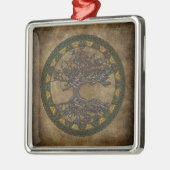 Keltischer Baum des Lebens Silbernes Ornament (Links)