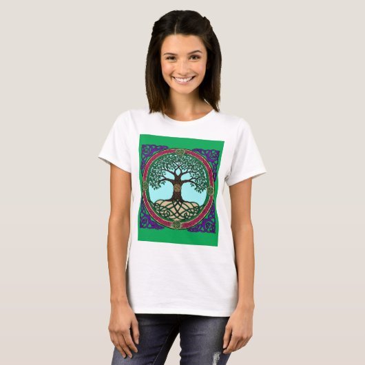 Keltischer Baum des Lebens T-Shirt (Vorne ganz)