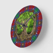 Keltischer Baum des Lebens und des Runde Wanduhr (Winkel)