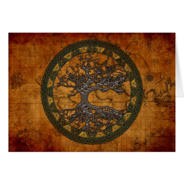Keltischer Baum des Lebens [Yggdrasil] (Vorderseite (Horizontal))