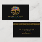 Keltischer Baum des Lebens - Yggdrasil - Farbmosai Visitenkarte (Vorne/Hinten)