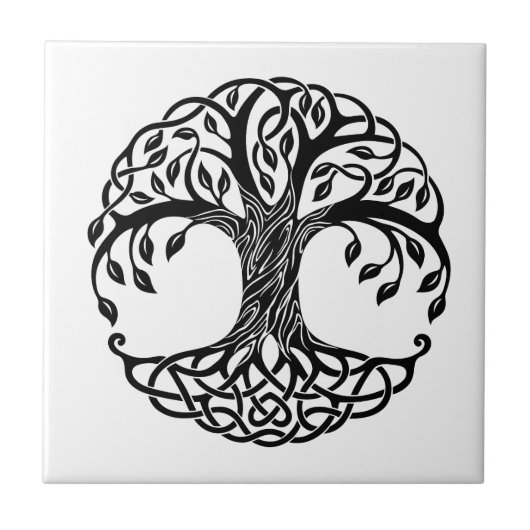 Keltischer Baum Fliese (Vorderseite)