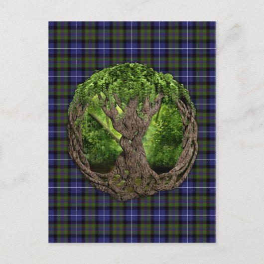 Keltischer Baum Hochland-Stolz von Schottland Postkarte (Vorderseite)