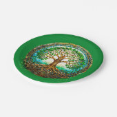 Keltischer Baum im Grünen Pappteller (Schrägansicht)