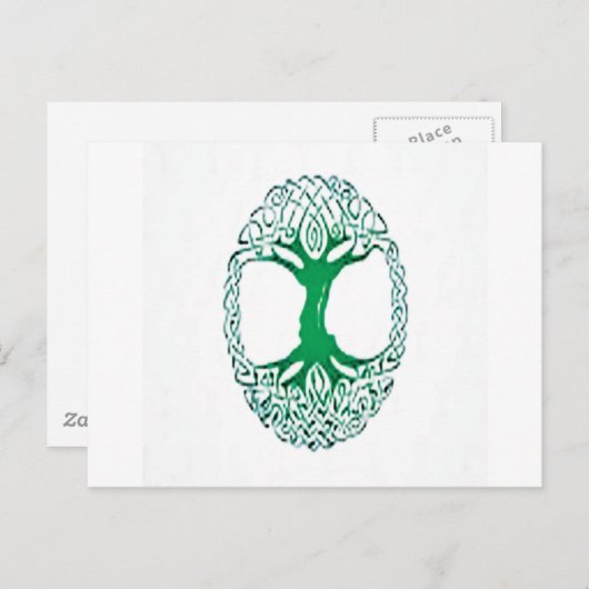 keltischer Baum Postkarte (Vorne/Hinten)