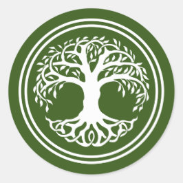 Keltischer Baum Runder Aufkleber