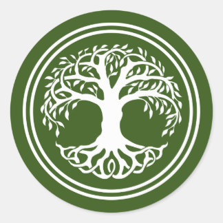 Keltischer Baum Runder Aufkleber
