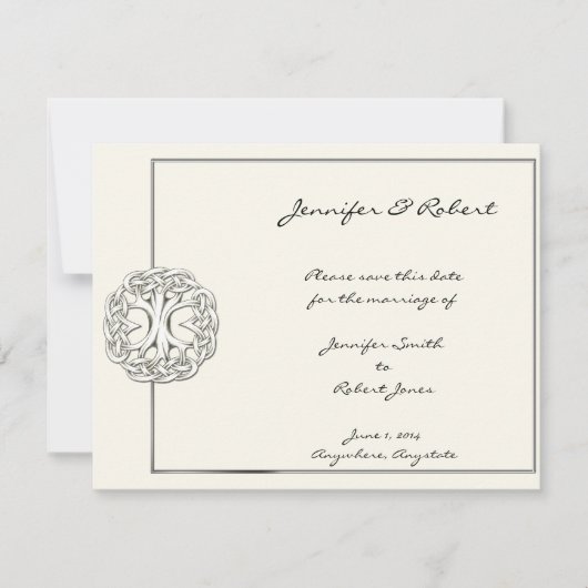 Keltischer Baum Save the Date (Vorderseite)