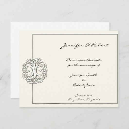 Keltischer Baum Save the Date (Vorne/Hinten)