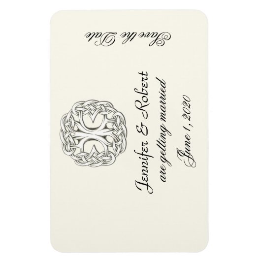 Keltischer Baum Save the Date Magnet (Vertikal)
