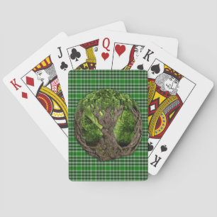 Keltischer Baum und antiker Clan MacDonald Isles Spielkarten