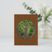 Keltischer Baum und Clan MacGregor Tartan Postkarte (Stehend Vorderseite)