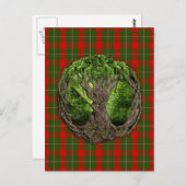 Keltischer Baum und Clan MacGregor Tartan Postkarte (Vorne/Hinten)