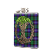 Keltischer Baum von Leben-Clan Mitchell Tartan Flachmann (Links)